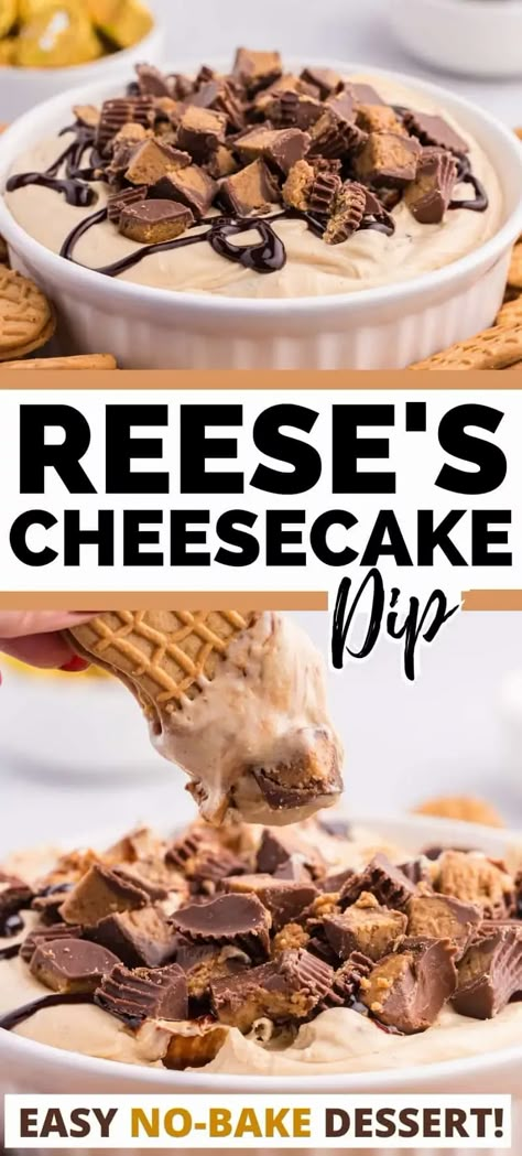 Reeses Peanut Butter Cup Dip, Reese Cup Dip, Reese’s Peanut Butter Cheesecake Dip, Reese’s Peanut Butter Cup Dip, Reese's Peanut Butter Dip, Reese Cup Dessert Recipes, Reese’s Cheesecake Dip, Reese’s Peanut Butter Dip, Reese’s Dip