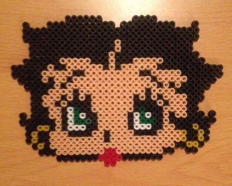 Betty Boop for Sally Betty Boop Perler Bead Pattern, Diy Bottle Cap Crafts, Melt Beads, Perler Pattern, Hamma Beads Ideas, Pokemon Perler Beads, Perler Ideas, Easy Perler Beads Ideas, Hamma Beads