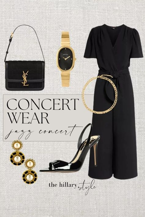 Classical Concert Outfit, Ysl Outfit, Fashion Old Money, Casual Travel Outfit, Luxe For Less, Jazz Concert, Concert Wear, Women Dress Online, Jumper Outfit