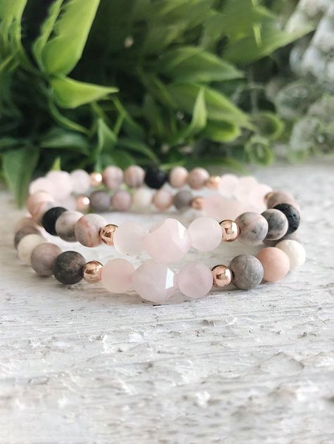 Rose quartz bracelet beads