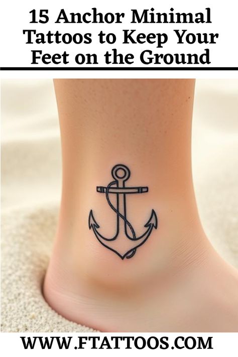 Anchors symbolize stability and resilience; discover 15 minimal tattoo designs that could inspire your journey and remind you to stay grounded. Anchor Bracelet Tattoo, Anchor Tattoos For Women, Tiny Anchor Tattoo, Small Anchor Tattoos, Minimal Tattoo Designs, Anchor Heart, Small Anchor, Minimal Tattoos, Minimal Tattoo Design