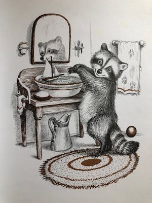 the marlowe bookshelf Raccoon Drawing, Garth Williams, Raccoon Art, Moon Full, Margaret Wise Brown, Baby Tattoos, Art Courses, Racoon, Vintage Children's Books