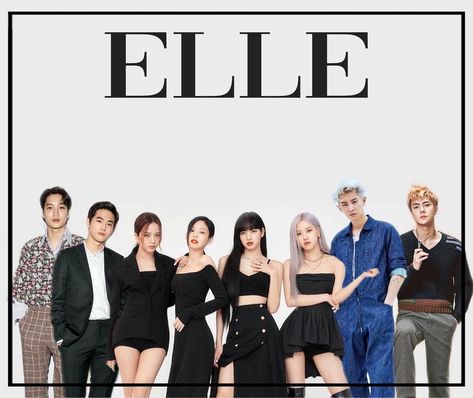 Blackpink Magazine, Magazine Edit, Elle Magazine, Christmas Wallpaper, Exo, Nct, Black Pink, Magazine, Movie Posters