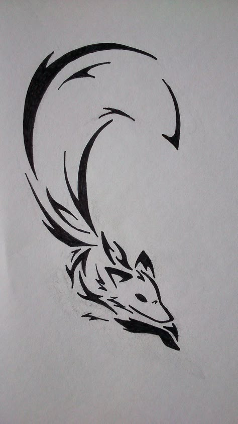 Artic Fox Tattoo Design, Tattoo Fox Design, Body Marker Tattoo Designs, Viking Fox Tattoo, Fox Tattoo Outline, Fox Henna, Fox Tatoos Design, White Fox Tattoo, Mens Fox Tattoo