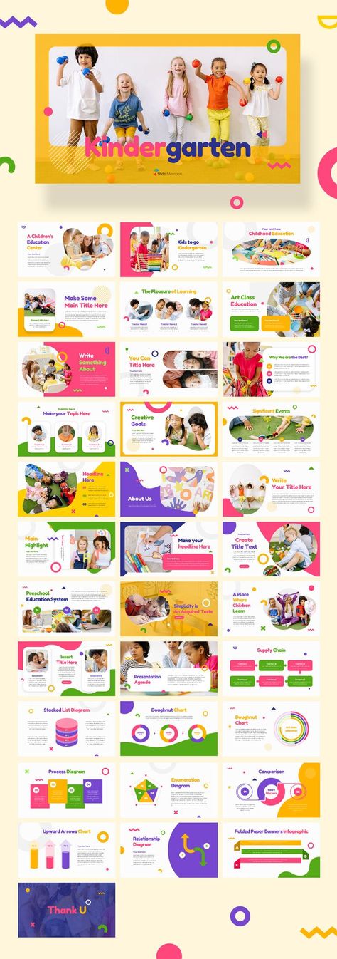 School Presentation Ideas, Presentation Template Design, Learning Template, School Brochure, Class Presentation, Presentation Slides Design, Kindergarten Themes, School Template, Design Powerpoint