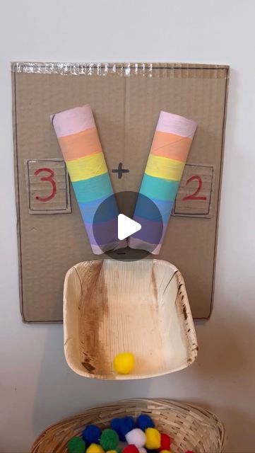 S O P H I E   D A V I D ⭐️ on Instagram: "🌈 CARDBOARD TUBES Ep.2🌈  Hear me out… it’s the series you didn’t think you needed but 100% do! Who doesn’t want to make loads of things out of cardboard tubes? 🤔 just me?   P.S I’m going to squeeze in lots of maths this week because THIS FRIDAY I’m launching our first ever maths webinar 🤫 don’t tell anyone/ TELL EVERYONE! It’s going to be perfect for children from preschool and beyond ❤️  This fun activity is great for counting, 1-2-1 correspondence (which basically means counting each object one by one), fine motor skills, Subitising (looking at a group of objects and knowing the number instantly) and simple addition!  I played this with my reception age son and we did double digits and practiced counting on in our head. So we put 17 on the fi Object Counting Activities, Things Out Of Cardboard, Square Objects, Kid Activites, Games For Kids Classroom, Adding Numbers, Homeschool Crafts, Counting On, Counting Activities