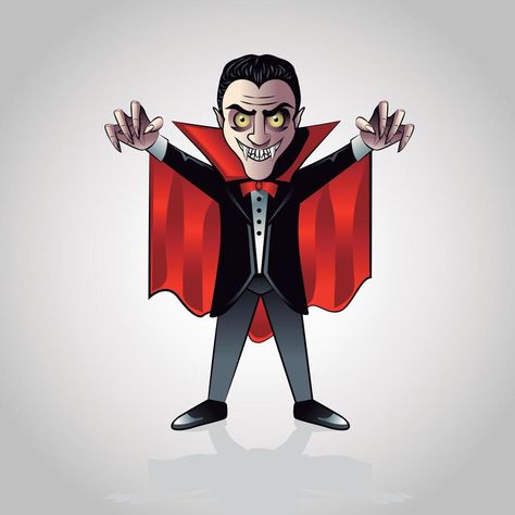 Dracula cartoon vector character, halloween vampire. Dracula Drawing, Dracula Cartoon, Vampire Clipart, Vampire Illustration, Vampire Dracula, Vampire Halloween, Halloween Vampire, Drawing Cartoon, Design Animation