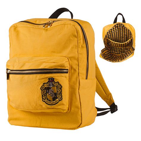 Hufflepuff™ Backpack Harry Potter Backpack, Harry Potter Crest, Hufflepuff Pride, Harry Potter Universal Studios, House Icon, Yellow Backpack, Harry Potter Cosplay, Harry Potter Hufflepuff, Harry Potter Costume