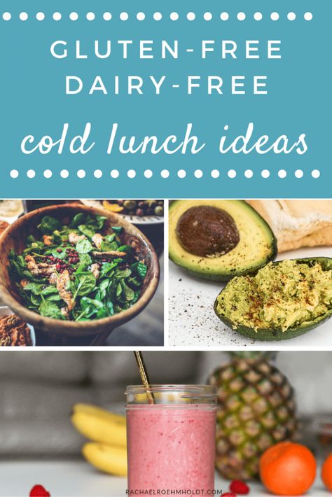 Gluten-free Dairy-free Packable Cold Lunch Ideas - Rachael Roehmholdt Lunch Ideas Cold, Office On The Go, Cold Lunch Ideas, Dairy Free Lunch, Dairy Free Dips, Gf Meals, Dairy Free Salads, Cold Lunch, Course Ideas