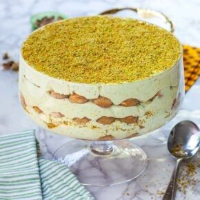 Easy Pistachio Tiramisu Recipe (video) - Tatyanas Everyday Food Pistachio Tiramisu Recipe, Lady Fingers Dessert, Pistachio Tiramisu, Pistachio Bread, Finger Desserts, Lady Finger Cookies, Pistachio Dessert, Finger Cookies, Cookie Cookbook