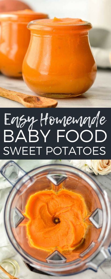 Sweet Potatoes For Baby, Starter Food, Baby Food Recipes Stage 1, Carrot Baby, Sweet Potato Baby Food, Easy Homemade Baby Food, Carrot Puree, Baby Carrot Recipes, Making Baby Food