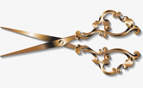 Pen Vector, Gold Vector, Gold Scissors, Scissor Cut, Pen Pen, Salon Ideas, Vector Png, Vector Hand, Brother Scan And Cut