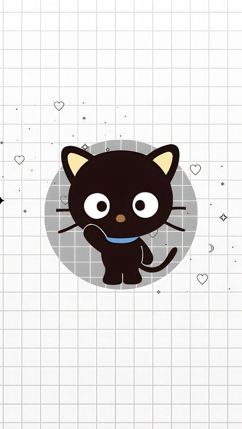 Choco Cat, To My Bestie, My Bestie, Hello Kitty, Kitty, Black