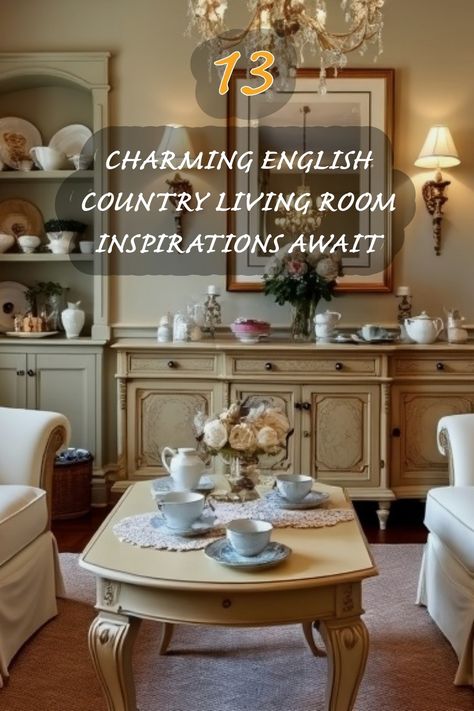 Step into a world of comfort and elegance with these charming English country living room inspirations. The warm hues, exquisite decor, and inviting arrangements create the perfect backdrop for cozy gatherings or quiet moments. Let the timeless charm of vintage china and delicate floral accents inspire your next home makeover. Embrace the beauty of country chic and transform your living space into an elegant retreat. French English Interior Design, English Country Lamps, English Country Furniture, Country English Decor, Cozy Traditional Living Room, English Country Living Room, English Country Decor Living Room, English Cottage Living Room, English Country Design