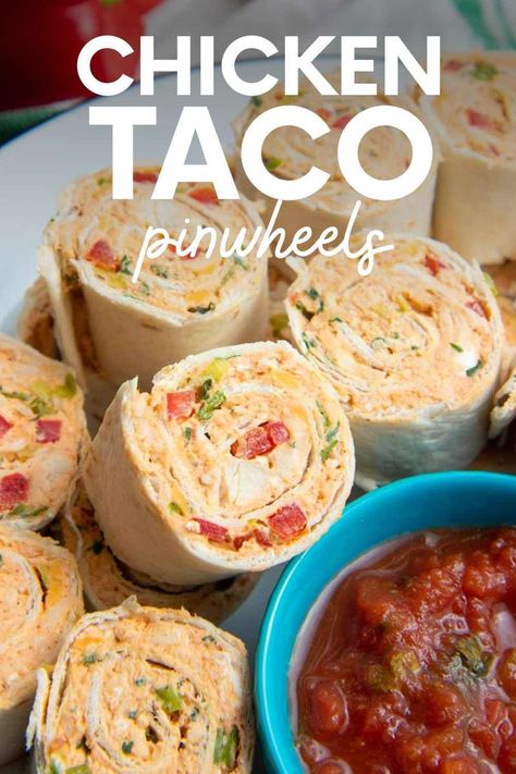 These easy taco pinwheels are a fun, party-friendly appetizer or packed lunch. Learn how to make these taco roll-ups here. Chicken Taco Pinwheels, Taco Roll Ups, Taco Pinwheels, Taco Roll, Tortilla Pinwheels, Homemade Appetizer, Pinwheel Appetizers, Tortilla Rolls, Roll Ups Recipes