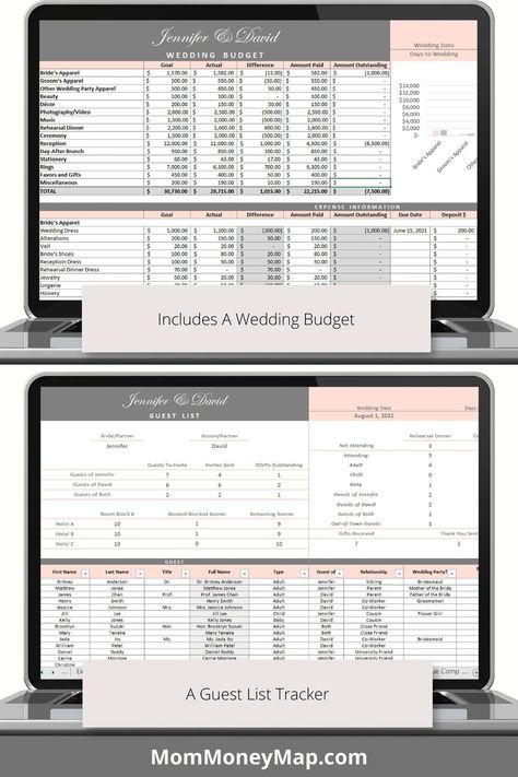 Wedding Planner Excel Spreadsheet - Pink Budget Planner Free, Wedding Budget Planner, Budget Expenses, Budget Planner Template, Wedding Planning On A Budget, After The Wedding, Wedding Budget, Event Planning Business, Wedding Activities