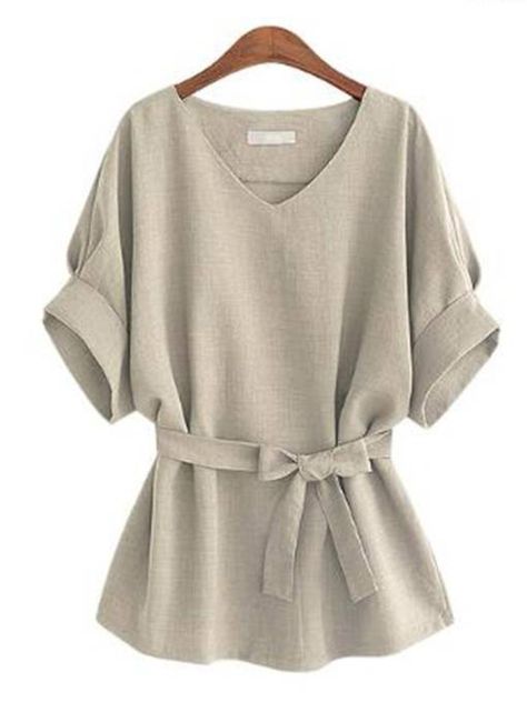 Linen Tunic Shirt, Sleeves Clothing, Linen Tunic, Womens Turtleneck, Linen Blouse, Tie Blouse, Tunic Shirt, Street Chic, Casual Blouse