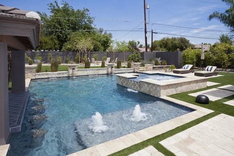 INEXPENSIVE POOL FEATURES TO CONSIDER IN DESIGNING YOUR POOL Square Pool, Geometric Pool, Rectangle Pool, Pools Backyard Inground, Pool Shapes, Pool Steps, Pool Landscape Design, Concrete Pool, Pool Builders