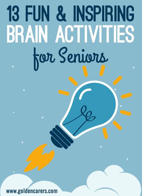 Our brains, just like our bodies need exercise! Neurobics is a type of exercise designed to stimulate the brain and enhance cognitive performance. Here are 13 simple and stimulating mind activities for seniors in nursing homes. Mind Activities, Assisted Living Activities, Senior Center Activities, Senior Citizen Activities, Memory Care Activities, Activities For Seniors, Senior Living Activities, Memory Exercises, Memory Activities