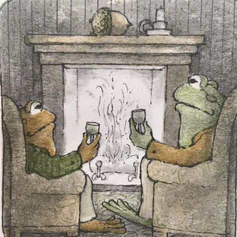 Frog And Toad, Toad, Fireplace, Wine