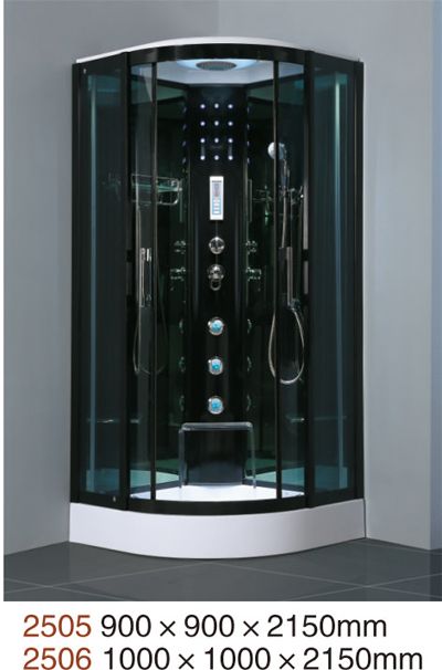 low tray-complete shower room- grey tempered glass Ocean Mirror, Steam Shower Enclosure, Steam Shower Cabin, Shower Cubicle, Massage Dos, Small Shower, Small Bathroom With Shower, Ultra Modern Homes, Black Tray