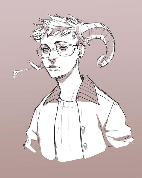 My Capricorn Friend, Horns Drawing References, Aged Art, Middle Ages Art, Goat Mask, Goat Man, Feed The Animals, Clothing Drawing, Character Face Claims