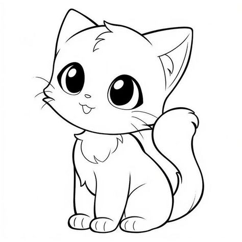 Kitty Illustrations: Clip Art Cats Collection Kitty Coloring Pages Free Printable, Free Clip Art Printables, Cat Coloring Pages Free Printable, Kitten Coloring Pages, Colors For Toddlers, Cat Coloring Pages, Kittens Coloring, Cute Kitties, Puppy Portraits