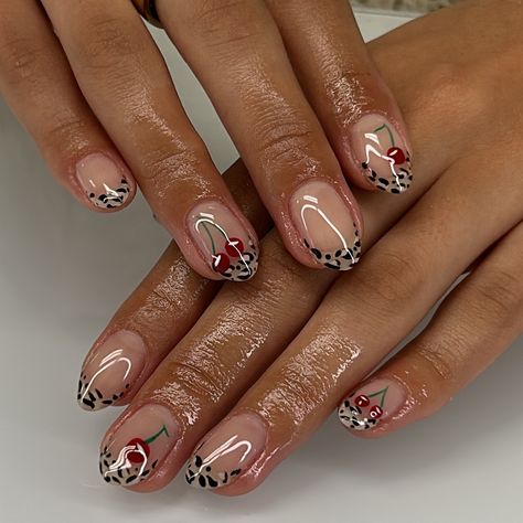 Close up pics are my favorite 🍒🍒 - Service: Builder Gel Builder Gel Nails Design Christmas, Builder Gel Designs, Builders Gel Nails, Builder Gel Nails Design, Nails Design Christmas, Gel Nails Design, Close Up Pics, Builder Gel Nails, Builder Gel