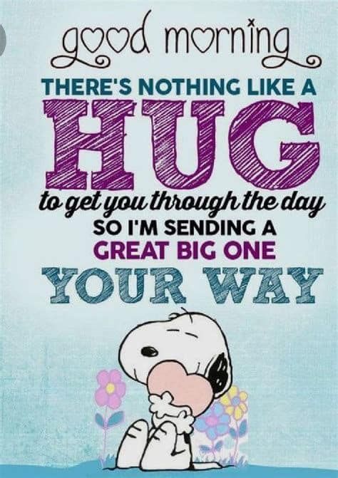 Good morning ☀️🙏✨ Snoopy Good Morning, Morning Hugs, Good Morning Hug, Good Morning Snoopy, Blessed Friday, Snoopy Images, Morning Quotes Funny, Prayers For Children, Snoopy Wallpaper