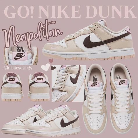 GOOOOO RARE RESTOCK!! I had multiple people ask for these when they came back and now is your chance!! !! 🩷🤎 NIKE DUNKS IN THE COLOR NEAPOLITAN ARE IN STOCK!! 🎀seriously the cutest neutral girly sneakers !! They have all women’s sizes available but idk for how long since last time they completely sold out !!! Full price 🫶🏻 $0 shipping https://shopstyle.it/l/cbXgM 💫 Please do me a HUGE favor and like this post! Thank You! 🙏 ➡️Link to the deal is in my profile @lovegooddeals ➡️Please join FB... Neapolitan Dunks, Girly Sneakers, Dunks Outfit, Back To School Shoes, Shoe Wishlist, Birthday List, Nike Dunk Low, School Shoes, The Deal