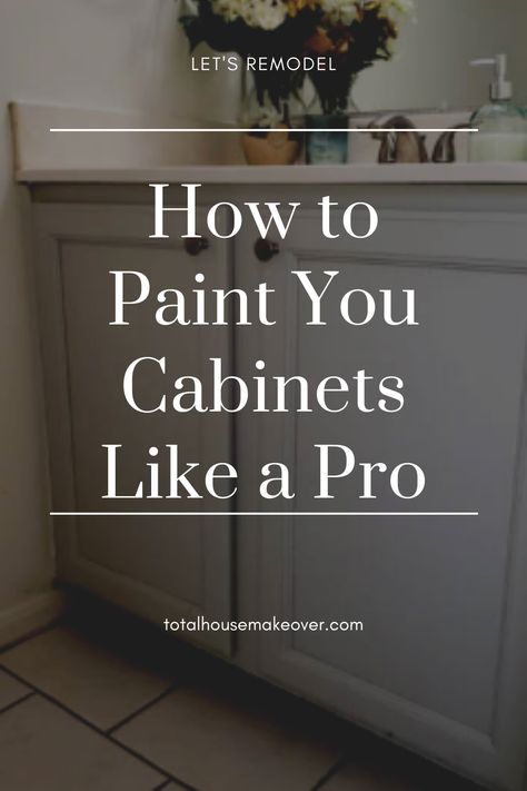 Ready to remodel your bathroom? Let's start with painting the bathroom cabinets with simple step by step process. You can do this! Paint Bathroom Cabinets, Oak Bathroom Cabinets, Bathroom Cabinet Makeover, Bathroom Cabinet Colors, Paint Bathroom, Painted Vanity Bathroom, Bathroom Cabinets Diy, Painting Bathroom Cabinets, Painted Bathroom