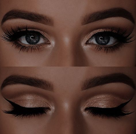 Natural Makeup For Damas, Black Tie Makeup, I Liner, Quince Makeup, Gold Eyeshadow Looks, Jay Wheeler, Golden Makeup, Birthday Makeup Looks, Makeup Ojos