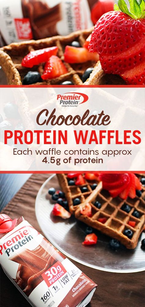 Protein Waffle Recipe, 30g Of Protein, Healthier Breakfast, Protein Waffles, Premier Protein, Waffle Recipe, Healthy Breakfasts, Bariatric Recipes, Breakfast Options