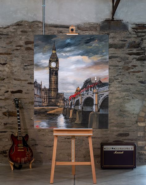 40″ x 50″, Mixed media original painting on boxed canvas

Looking across the Thames towards Big Ben and Westminster, the moody evening light soaks the scene in subtle copper, bronze, and gold tones.

Available to purchase on paulkenton.com Big Nature Painting, Painting Big Canvas Ideas, Acrylic Painting On Big Canvas, Canvas Painting Ideas Big, Paintings On Big Canvas, Acrylic City Painting, Painting On Big Canvas, Big Acrylic Painting, City Canvas Painting