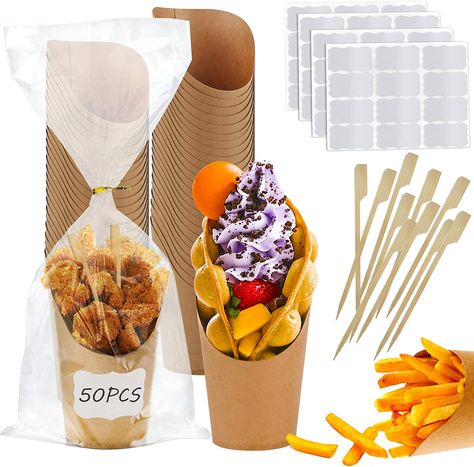 Amazon.com: 50PCS 14 oz Charcuterie Cups, French Fries Holder Disposable with 100 Pcs Bamboo Skewer, an OPP Dust Bag, and Label, Charcuterie Cones and Popcorn Cups Perfect for Parties, Baby Showers, and Weddings: Home & Kitchen Charcuterie Cones, Popcorn Cups, Charcuterie Cups, Vegetable Skewers, Paper Cones, Snack Cups, French Fry, Bamboo Skewers, Oil Stains