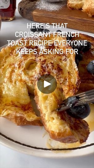 5.7K views · 27 reactions | My viral Croissant French Toast video hit over 20 million views last fall, so it feels like it might deserve a spot on your breakfast table this weekend.

Recipe here: https://inquiringchef.com/croissant-french-toast/

#brunch #breakfast #easyrecipes | Inquiring Chef | Inquiring Chef · Original audio Viral Croissant, French Toast Video, Weekend Recipe, Croissant French Toast, French Toast Recipe, Breakfast Table, Spot On, This Weekend, French Toast