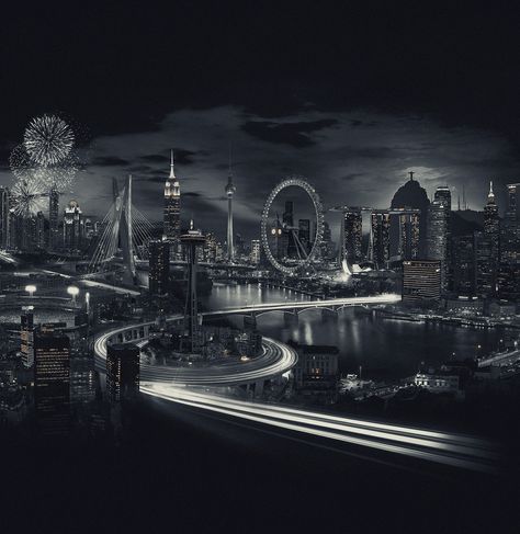 World city skylines on Behance City Dark Wallpaper, London Wallpaper Iphone, City Night Wallpaper, Sherlock Wallpaper, City Dark, London Wallpaper, Cityscape Wallpaper, T Wallpaper, Night Wallpaper