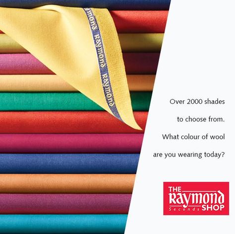 Make iconic statement with Raymond's fine fabric !  Shop wide range of hues in fabric ONLY at The Raymond Seconds Shop - Paldi :)   #Menswear #Style #Fabric #Fabrics #Colours #Gentleman #NewArrivals #Classy #Prestige #Lookalistic #Ahmedabad #RaymondStore Mod Fashion, Fine Fabric, Fabric Shop, Ahmedabad, The Prestige, Custom Clothes, Background Images, Gentleman, Fabric