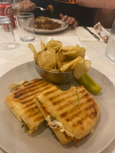 #food #panini #yum #aesthetic #foodphotography Panini Aesthetic, Panini Sandwiches Aesthetic, Cheese Sandwich Aesthetic, Sandwich Healthy Aesthetic, Starbucks Mozzarella Panini, Grilled Cheese Sandwich Aesthetic, Cheese Panini, Panini Sandwich, Food Photography