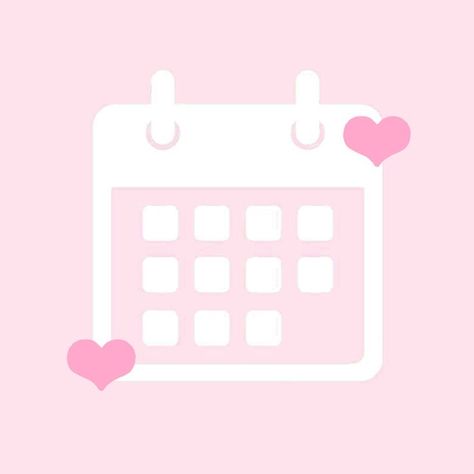 Pink Calendar, Heart App, Ios Themes, Kawaii App, App Store Icon, Pink Icons, Cute App, Phone Aesthetic, Iphone App Layout