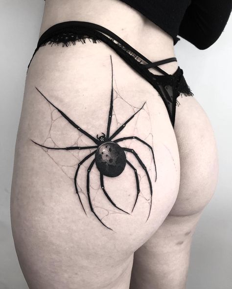 1,367 Likes, 23 Comments - Koldo Novella (@koldonovella) on Instagram: “Done at @48920tattooshop  #tattoo#tattoos#tatuaje#tatuajes#vlack#blackwork#blackworkerssubmission…” Spider Tattoos, Body Tattoo Design, Floral Thigh Tattoos, Fire Tattoo, Spider Tattoo, Creepy Tattoos, Black Ink Tattoos, Tattoo Blog, Dope Tattoos