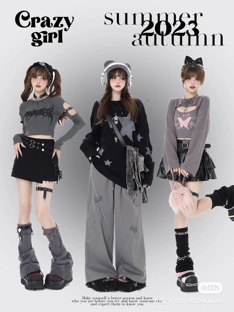 Asian Y2k Fashion, Feminine Y2k, Peony Aesthetic, Estilo Harajuku, 일본 패션, Street Outfits, Aesthetic Streetwear, Concept Clothing, Kawaii Fashion Outfits