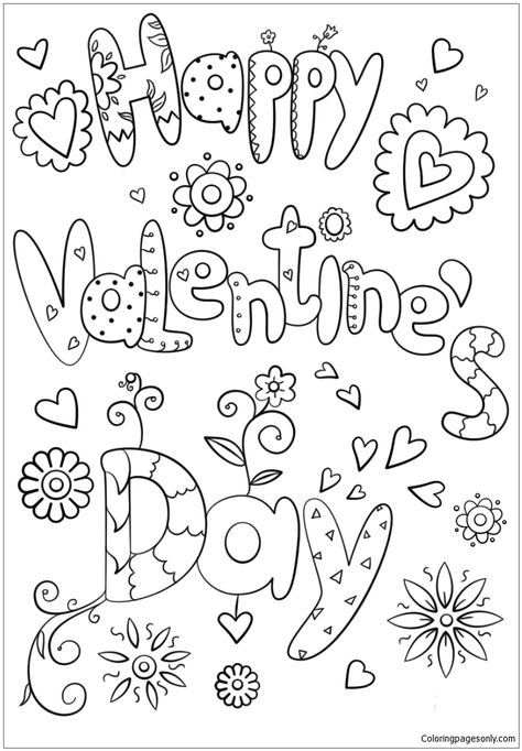 Happy Valentine S Day Coloring Page Valentine Coloring Sheets, Printable Valentines Coloring Pages, Selamat Hari Valentine, Mom Coloring Pages, Mothers Day Coloring Pages, Valentine Picture, Valentines Day Coloring Page, Valentine Coloring Pages, Heart Coloring Pages