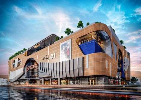 Yazd shopping center | Behrooz Nemati Shopping Center Architecture, Facade Decoration, Mall Facade, Shopping Mall Design, Shopping Mall Architecture, Retail Facade, Architecture Design Process, Commercial Design Exterior, Colour Architecture