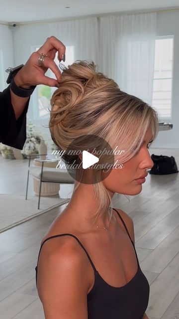 Brielle Bahr | Hair & Makeup Artist on Instagram: "from january to now, these 8 styles have been my most requested of 2024 so far 💍 which is your fav?        wedding hair stylist, bridal makeup artist, high bun, French twist, low bun, glam waves, bridesmaid hair, Atlanta makeup artist, destination wedding hair and makeup" High French Twist Updo Wedding, Modern Wedding Updo Brides, French Twist Bridesmaid Hair, Bridal Hair French Twist, Bridal French Twist With Veil, Wedding Hair French Twist, French Twist Bridal Hair, Wedding French Twist, Wedding Updo Front View