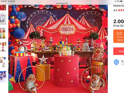 Circus Theme 1st Birthday, Carnival Circus Theme Party, Circus Theme Decorations, Carnival Birthday Theme, Dumbo Birthday, Circus Gifts, Carnival Birthday Invitations, Carnival Baby Showers, Circus 1st Birthdays