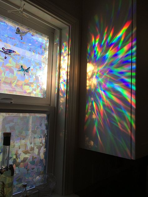 Rainbow Window Film, Holographic Film, Rainbow Window, Decorative Window Film, Window Film Privacy, Rainbow Light, Room Deco, Window Clings, Window Film