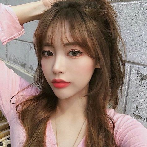 Korean Bangs Hairstyle, Korean Bangs, Korean Haircut, Kpop Hair, Oval Face Hairstyles, Wispy Bangs, Curly Bob Hairstyles, Haircuts With Bangs, American Beauty