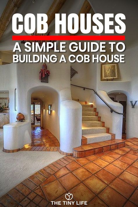 Even though I am busy building my own tiny house, I still find myself thinking about building a cob house… is that cheating on my tiny house?I have been coming back to cob houses again and again because I love the curves of cob walls, the organic feeling that the cob mix brings and the price is also very attractive.  I have thought about building a cob house if in the future I decide I need more space if I get married or just want more space. #tinyhome #cobhouse #tinyliving Cobb Houses, Cob House Interior, Cob House Plans, Cob Homes, Hobbit Houses, Alternative Homes, Eco Construction, Cob Building, Diy Exterior