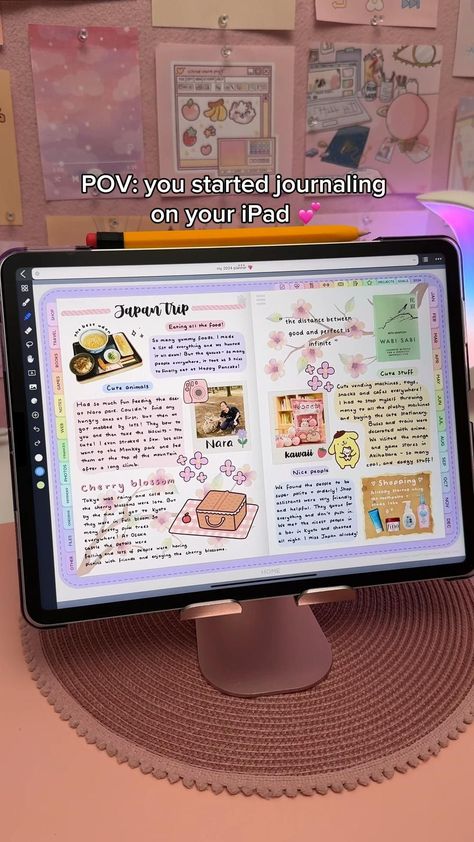 Free Digital Planner Templates Journal Ipad Aesthetic, Ipad Journaling Aesthetic Ideas, Cute Ipad Planner, Stickers On Ipad Aesthetic, Best Ipad Pro Apps, How To Journal On Ipad, Travel Digital Planner, What To Do With An Ipad, Ipad Digital Journal